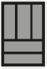 Besteckeinsatz OrgaTray 440 Breite: 301 bis 350mm Tiefe: 441 bis 520mm