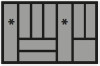 Besteckeinsatz OrgaTray 440 Breite: 801 bis 900mm Tiefe: 441 bis 520mm
