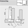 Topfscharnier CLIP top BLUMOTION 110° (Eckanschlag)