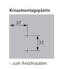 Anschraub Kreuzmontageplatte Veosys D = 0