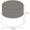 Scheibenmagnet Ø 10 mm, Höhe 10 mm