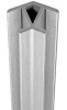 Formteile für Sockelblenden, Aluminium gebürstet; Innen-/Außenecke 135°; Höhe 77mm
