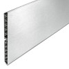 Sockelblenden Kunststoff Farbe Aluminium gebürstet, Höhe 120mm Länge 400cm