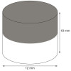Scheibenmagnet Ø 12 mm, Höhe 10 mm