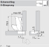 Topfscharnier CLIP top BLUMOTION 125° Scharnier mit 0-Einsprung zum Anschrauben (Außenseite)