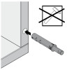 Push-To-Open Pin zum Einbohren, lichtgrau, Langhub