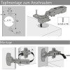 Topfscharnier sensys 8657i 165° (Mittelseite) in obsidianschwarz