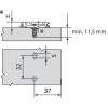 BLUM CLIP Exzenter Kreuzmontageplatte, Stahl, EXPANDO, Distanz 3 mm