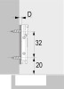 Linear-Montageplatte Avosys, Distanz 1,5mm