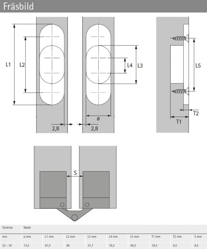 Türscharnier 30x26 Mm - 180° Scharnier Für Schränke & Möbel