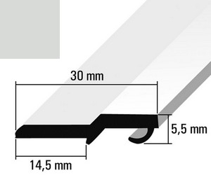 Türanschlagleiste grau RAL 7035 für 5mm Schloß   275cm