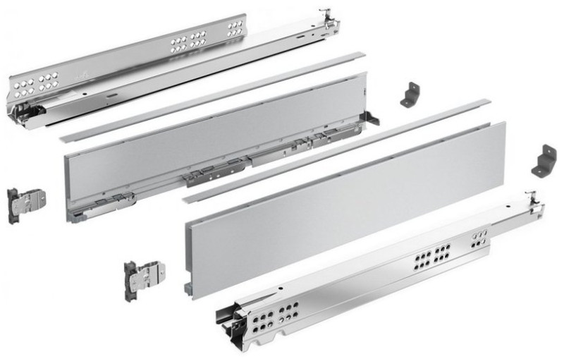 Hettich AvanTech YOU Schubkastenset Höhe 101mm, NL 450mm, silber, 40kg