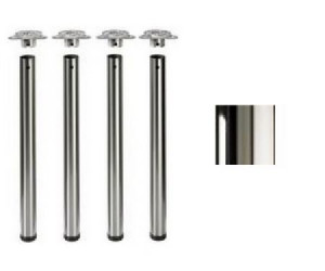 Tischbeine ø60mm x 710mm Hochglanz verchromt (Set)