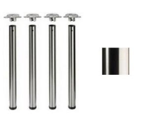 Tischbeine ø60mm x 710mm Edelstahl finish (Set)