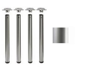 Tischbeine ø60mm x 710mm Alu finish RAL 9006 (Set)