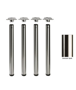 Tischbeine ø80mm x 710mm Edelstahl finish (Set)