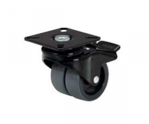 Doppel- Apparate Lenkrolle mit Totalfeststeller