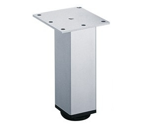 Möbelfuß Lano SQ 46 aus Aluminium silber eloxiert 200mm