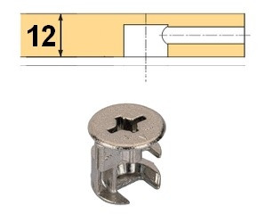 Rastex 15 für 12mm Böden ohne Abdeckrand vernickelt