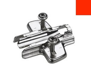 Anschraub-Kreuzmontageplatte Direkt 3mm mit Spezialschrauben