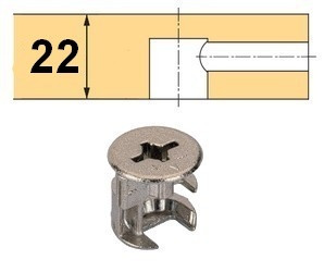 Rastex 15 für 22mm Böden mit Abdeckrand vernickelt