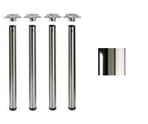 Tischbeine ø50mm x 710mm hochglanz verchromt (Set)