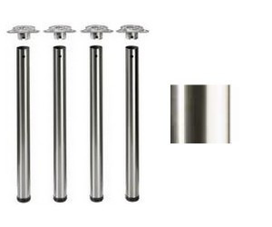 Tischbeine ø60mm x 710mm Edelstahl geschliffen (Set)