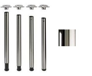 Tischbeine ø60mmx650mm, großer Verstellber. hochglanz verchromt