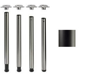 Tischbeine ø60mmx710mm, großer Verstellbereich, schwarz matt