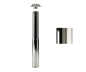 Tischbein ø80mmx690mm verstellbar bis 870mm, hochglanz verchromt