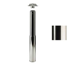 Tischbein ø80mmx690mm verstellbar bis 870mm, Edelstahl finish