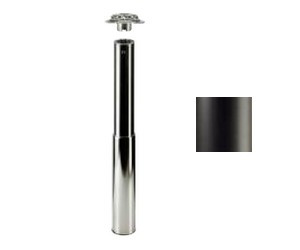 Tischbein ø80mmx690mm verstellbar bis 870mm, schwarz matt