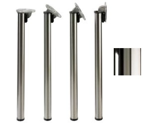 Tischbeine ø50mm x 710mm, klappbar, hochglanz verchromt (Set)
