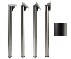 Tischbeine ø50mm x 710mm, klappbar, schwarz matt (Set)