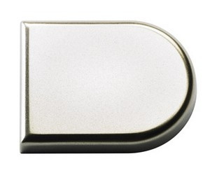 Zierkappe B matt vernickelt