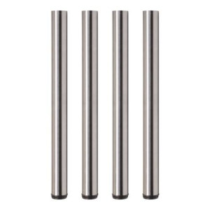 Tischbeine ø60mm x 710mm aus Stahl Oberfl. Edelstahloptik (Set)