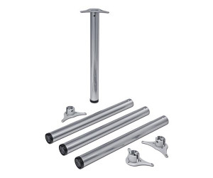 Tischbeine ø60mmx1100mm aus Stahl Oberfläche Weißaluminium (Set)
