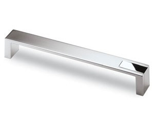 Möbelgriff -Intra- Chrom matt / Chrom glanz aus Zink 192mm