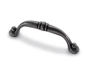 Möbelgriff -Alberta- Bohrabstand 96mm Zinnfarben antik