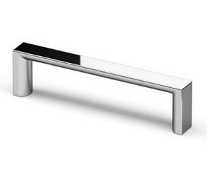 Möbelgriff -Baldone- Bohrabstand 128mm Zink Chrom glanz