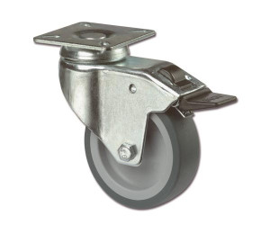 Apparate-Lenkrolle mit Feststeller für harte Böden Rad 100mm