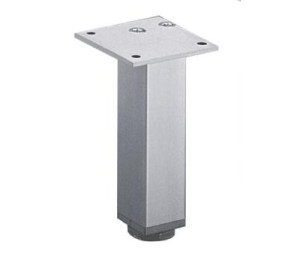 Möbelfuß Lano SQ 30 aus Aluminium silber eloxiert 100mm