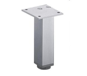 Möbelfuß Lano SQ 30 aus Aluminium silber eloxiert 120mm