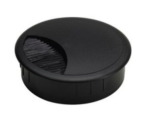 Kabeldurchlass 60mm mit Bürste schwarz