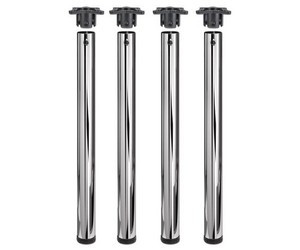 Tischbeine ø60mm x 870mm aus Stahl Oberfläche Chrom (Set)