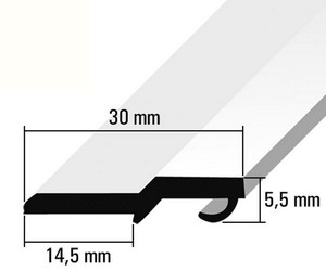 Türanschlagleiste reinweiß RAL 9010 für 5mm Schloß 275cm