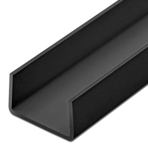 U-Profil 18mm Tiefschwarz RAL 9005 Länge 260cm