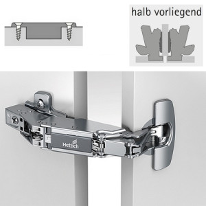 Topfscharnier sensys 165° ohne Schließautomatik (Mittelseite)