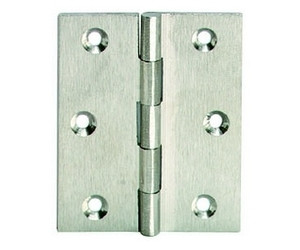 Möbelscharnier Messing 40/35 matt geschliffen vernickelt