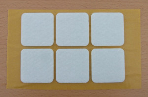 Filzgleiter quadratisch, selbstklebend, 40/40 x 3mm (6 Stück)